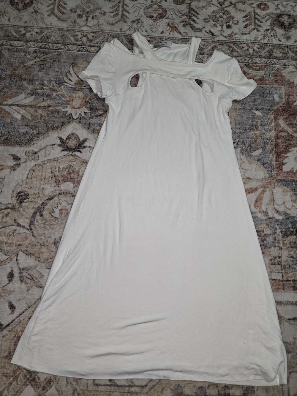 Bailey 44 White Dress with Front Cutouts